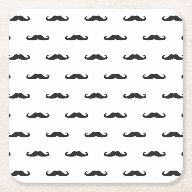 Hipster pattern square paper coaster (Front)
