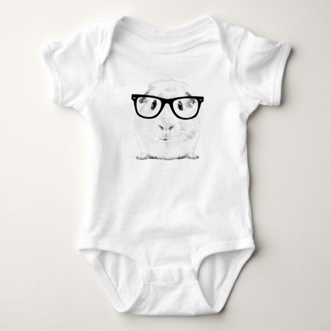 Hipster Pigster Baby Bodysuit (Front)