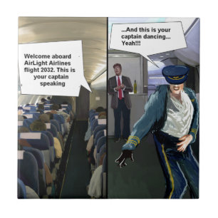 Hipster Pilot Funny Tile