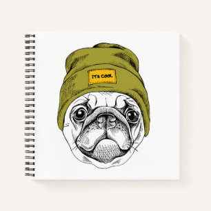 Hipster Pug It's Cool Notebook