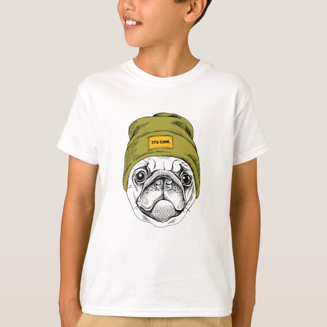 Hipster Pug | It's Cool T-Shirt (Front)