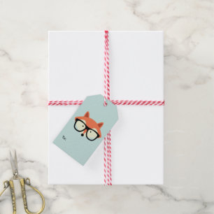 Hipster Red Fox Gift Tags