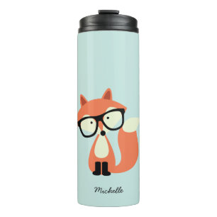 Hipster Red Fox Thermal Tumbler