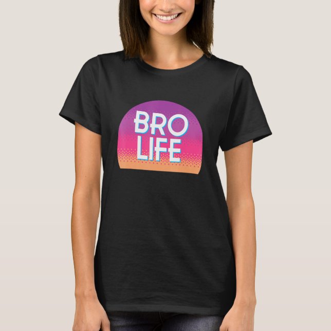 Hipster Retro Sunset Siblings Baby Big Brother Bro T-Shirt (Front)