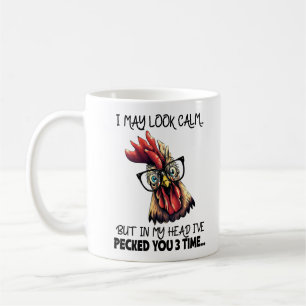 Hipster Rooster Funny Saying Coffee Mug