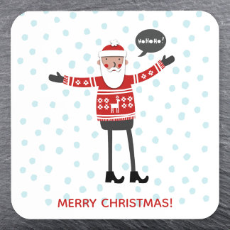 Hipster Santa Coaster