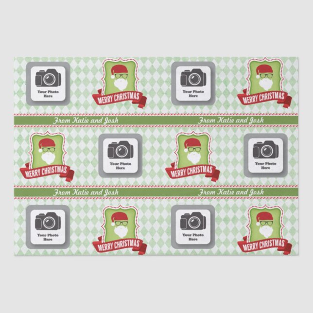 Hipster Santa Tissue Paper (Front)