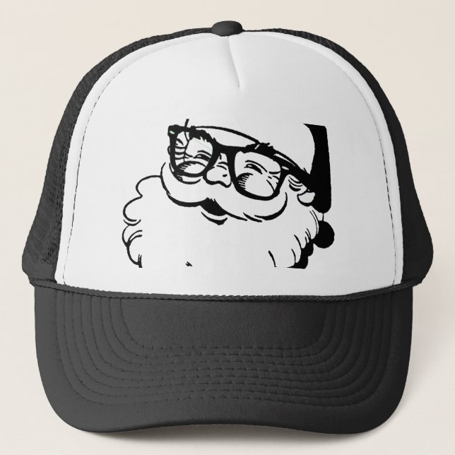 hipster santa trucker hat (Front)