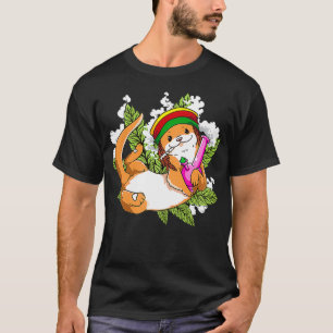 Hipster Sea Otter Smoking Hookah Nargileh Snuff Sm T-Shirt