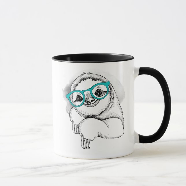 Hipster Sloth Mug (Right)