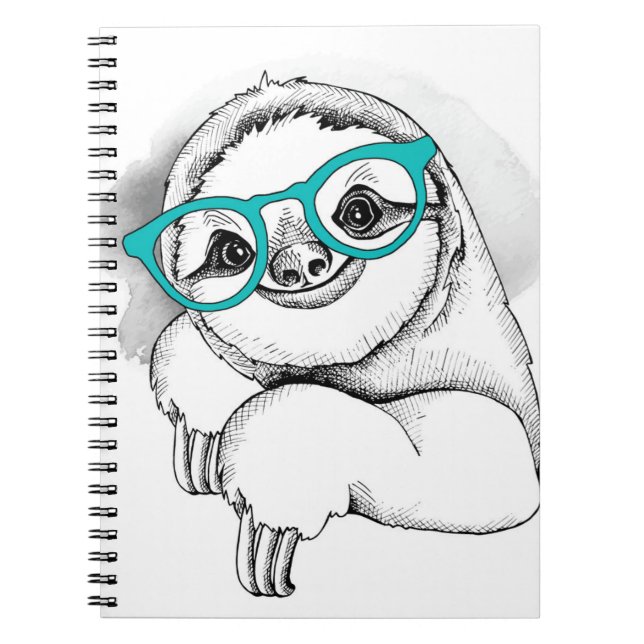 Hipster Sloth Notebook (Front)