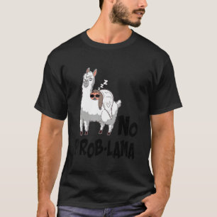 Hipster sloth sleeping on alpaca lama with sunglas T-Shirt
