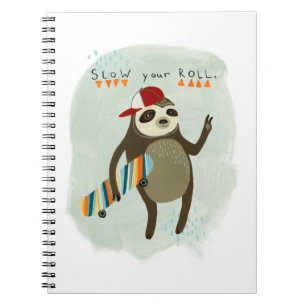 Hipster Sloth   Slow Your Roll Notebook