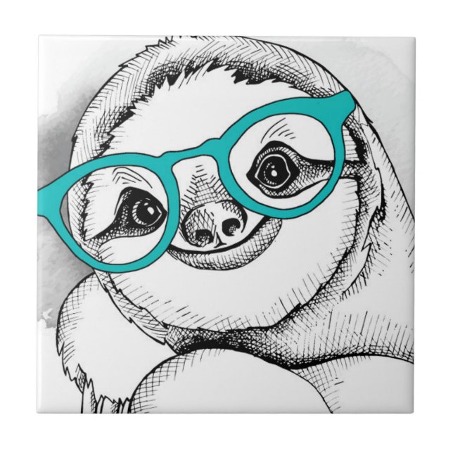 Hipster Sloth Tile (Front)