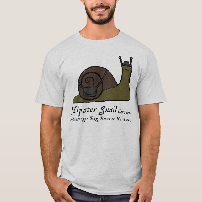 Hipster Snail - Light Tee (Front)