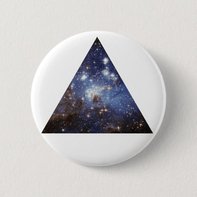 hipster space triangle button (Front)