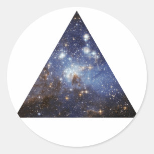 hipster space triangle sticker