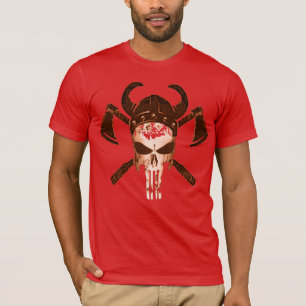 Hipster  Spooky Bloody Viking Skull Shirt