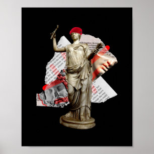 Hipster Statue Poster 