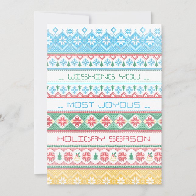 Hipster Stitch Holiday Card (Front)