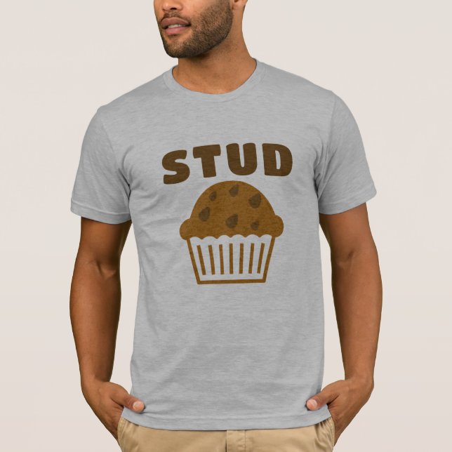 Hipster Stud Muffin Cupcake Muffin Graphic Funny T-Shirt (Front)