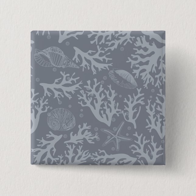 Hipster Style Coral Reef 15 Cm Square Badge (Front)