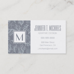 Hipster Style Coral Reef Business Card