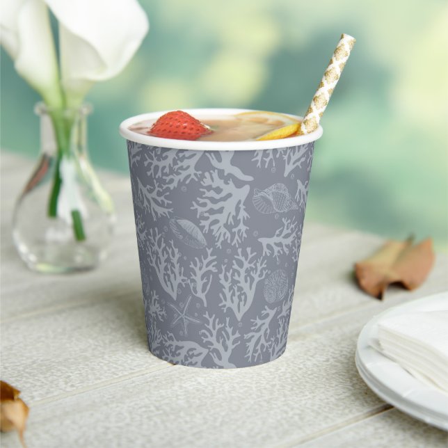 Hipster Style Coral Reef Paper Cups (Insitu)