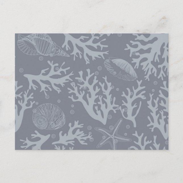 Hipster Style Coral Reef Postcard (Front)