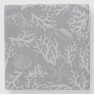 Hipster Style Coral Reef Stone Coaster