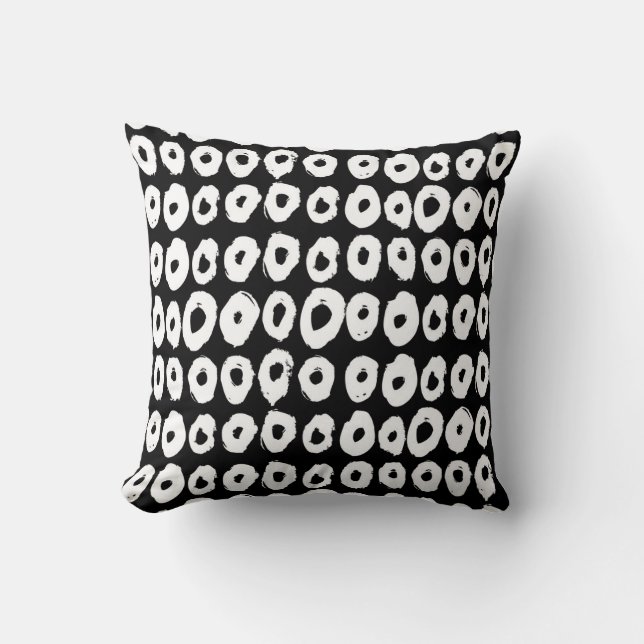 Hipster style pattern with doughnut like shapes in cushion (Front)