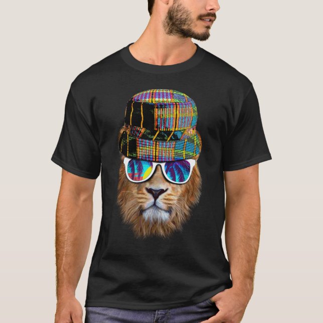 Hipster summer lion T-Shirt (Front)