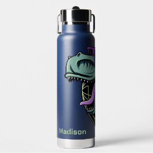 Hipster T-Rex custom name Water Bottle
