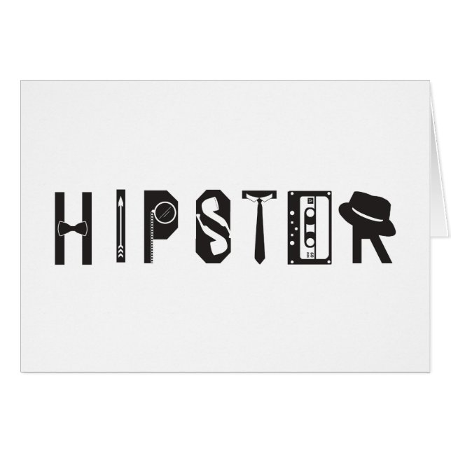 Hipster Typography Indie Urban Card (Front Horizontal)
