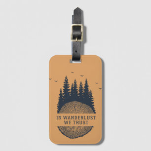 Hipster Wanderlust Outdoors Illustration Luggage Tag