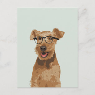 Hipster Welsh Terrier Postcard for Dog Lovers