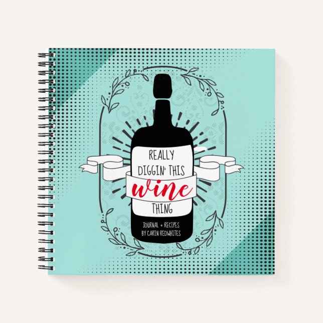 Hipster wine grapes journal food pairing notebook (Front)