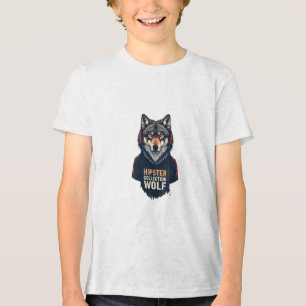 Hipster Wolf Collection T-Shirt Tri-Blend Shirt