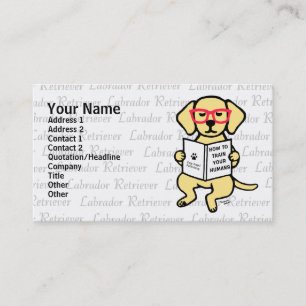 Hipster Yellow Labrador Puppy Business Card