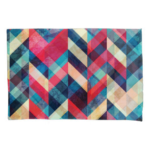 Hipster zigzag: grunge seamless pattern. pillowcase