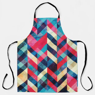 hipster zigzag seamless pattern with grunge effect apron