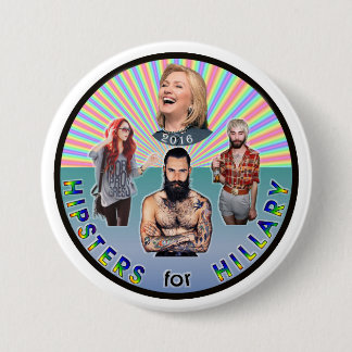Hipsters for Hillary Clinton 2016 7.5 Cm Round Badge