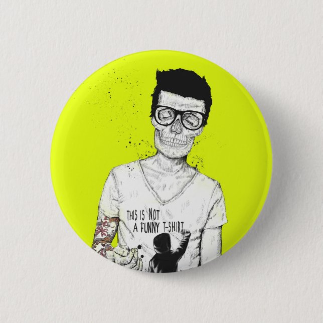 Hipsters not dead 6 cm round badge (Front)