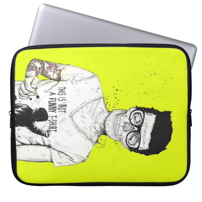 Hipsters not dead laptop sleeve (Front)