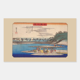 Hirakata, Kanazawa by Hiroshige Stickers