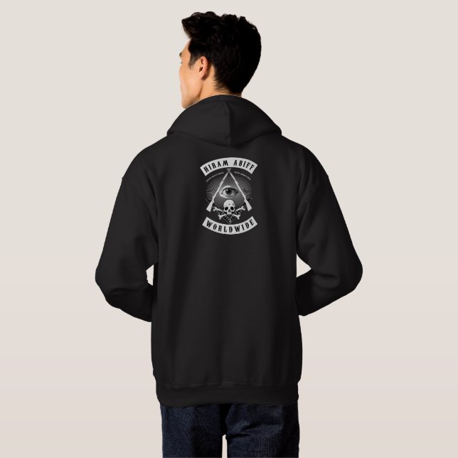 Hiram Abiff Biker Hoodie for Freemasons (Back Full)