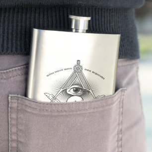 Hiram Abiff Freemason flask