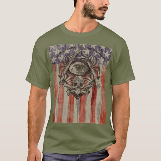 Hiram Abiff Freemason with American colours Shirt (Front)