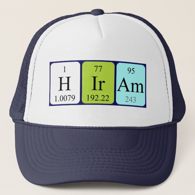 Hiram periodic table name hat (Front)
