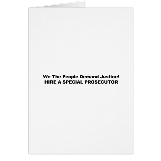 Hire a Special Prosecutor (Front)